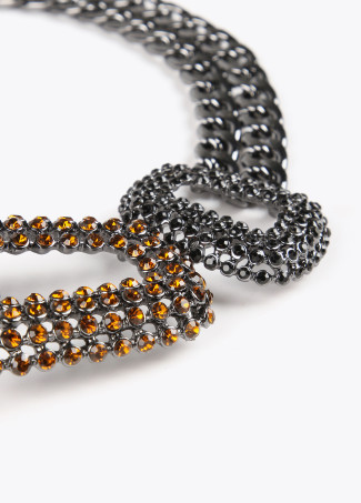 Collier ras-du-cou double pièce