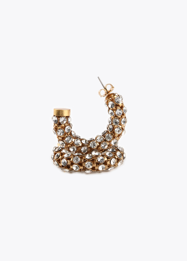 Boucles d’oreilles créoles strass