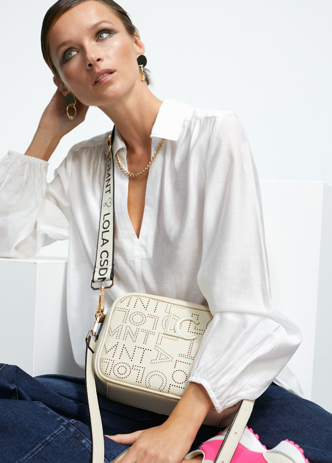 Die-cut crossbody bag