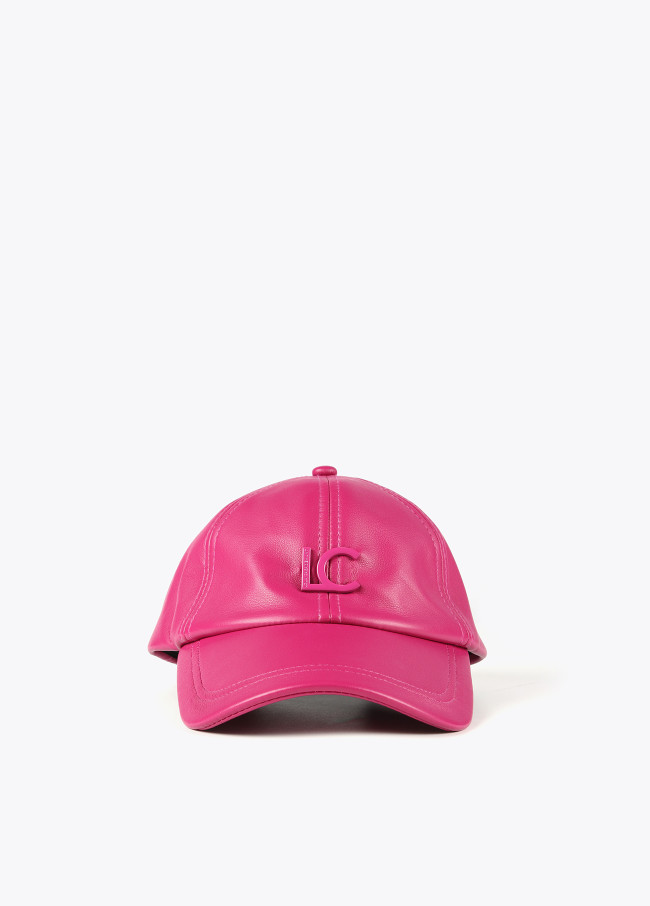 Faux leather cap