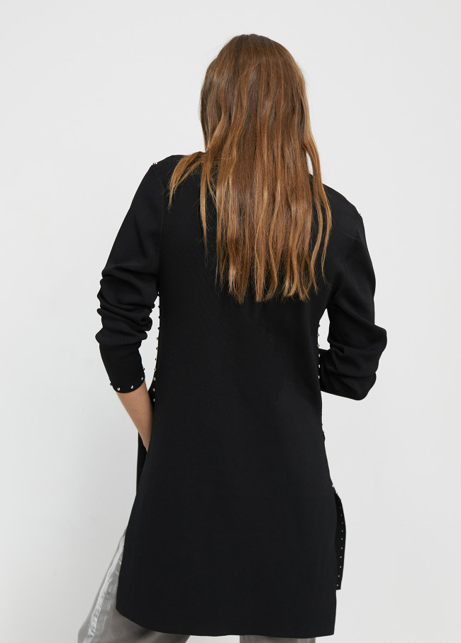 Cardigan in maglia borchie