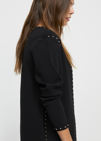 Cardigan in maglia borchie