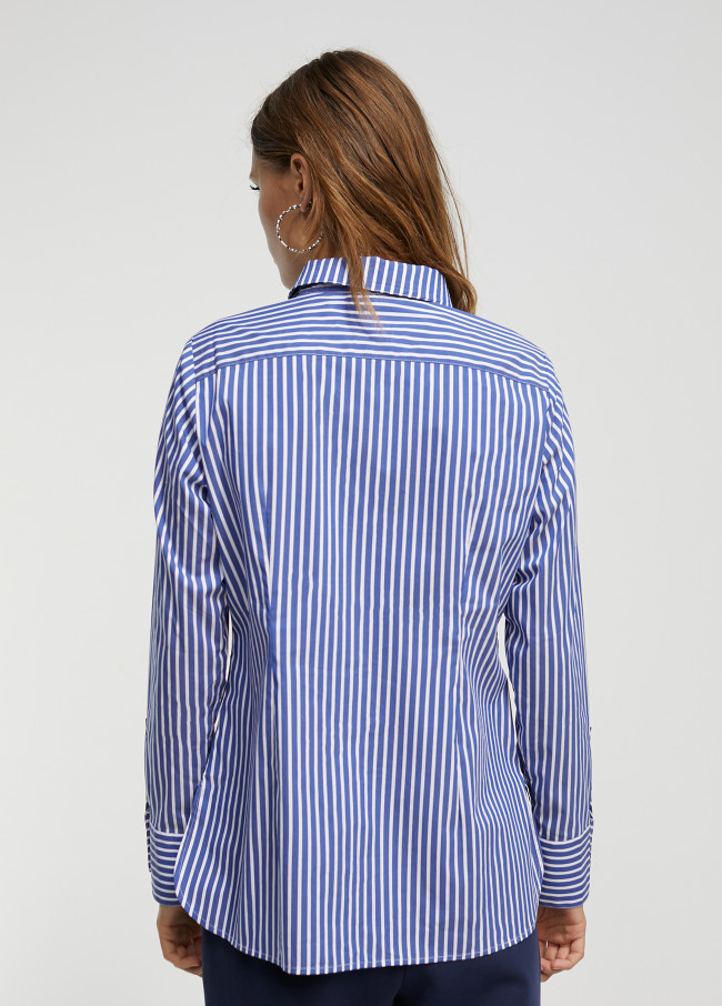 Striped shirt with logo