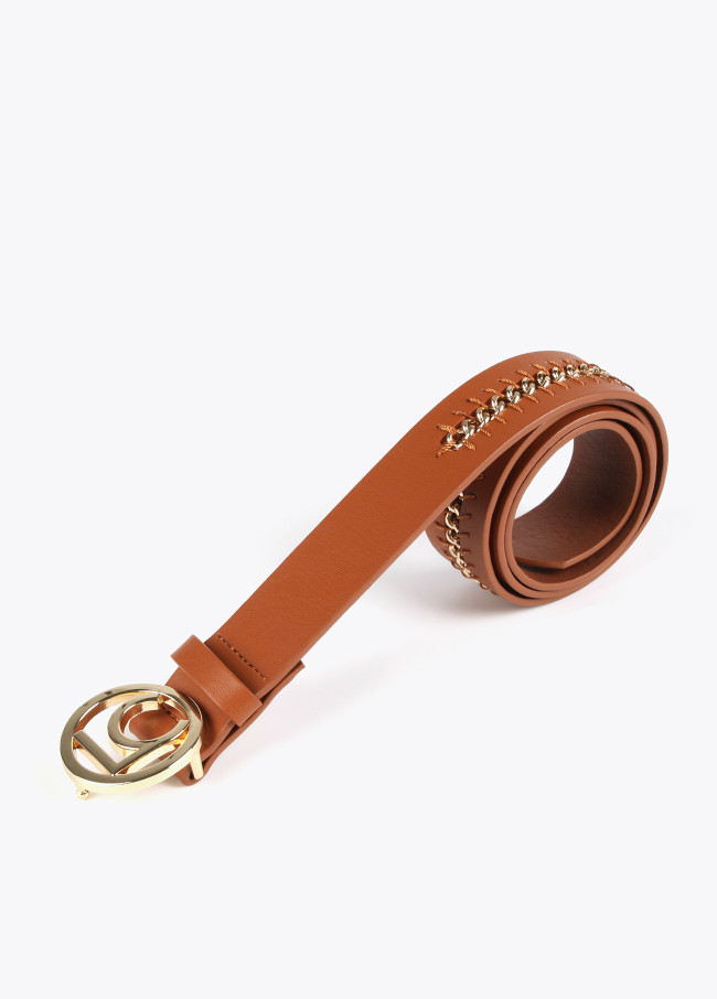 Cinto de corrente dourada