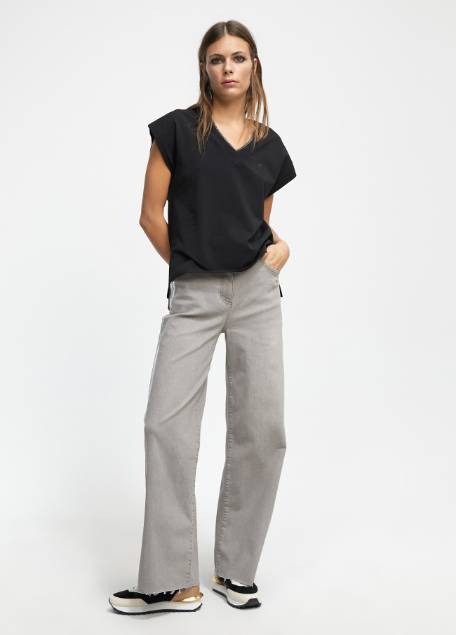 Pantaloni dettaglio laminato