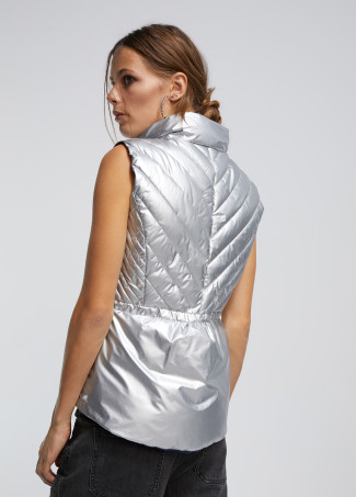 Veste sans manches bicolore