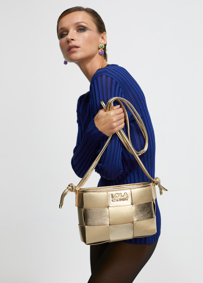 Braided crossbody bag