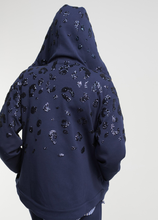 Sweatshirt com pormenor de lantejoula