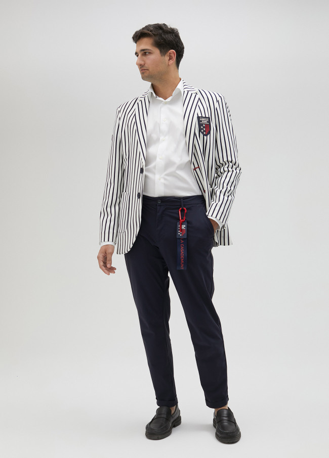 Men’s striped knit blazer. Limited Edition.