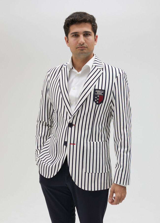 Men’s striped knit blazer. Limited Edition.