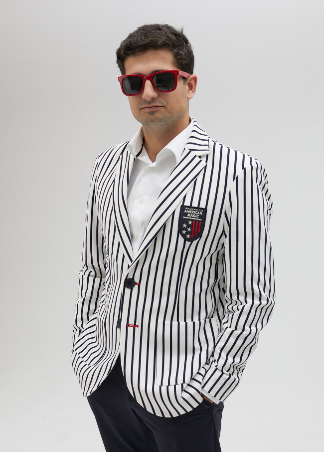 Blazer de hombre de punto y rayas. Limited...