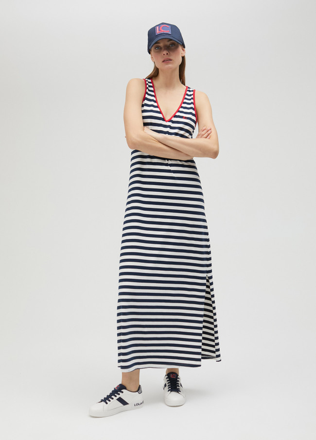 Robe midi rayures. Édition limitée