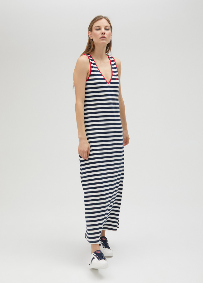 Vestito midi a righe. Limited Edition