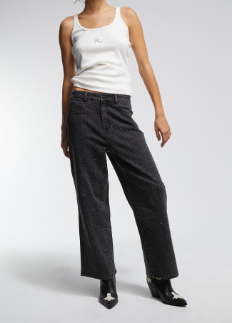 Jeans dettaglio strass