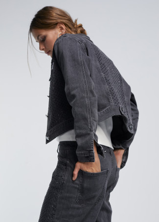 Jeansjacke Strass