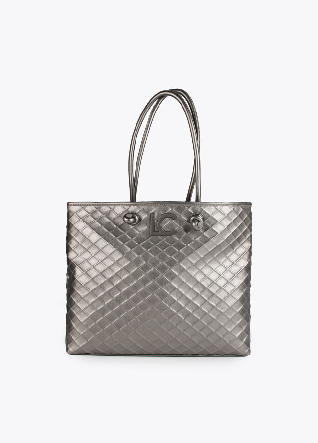 Raised diamond tote bag