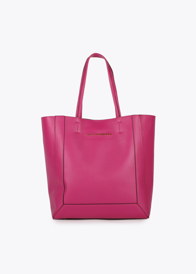 Faux leather tote bag