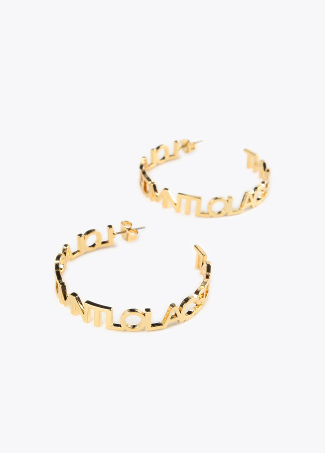 Logo hoop earrings