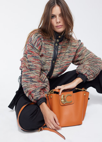 Borsa a tracolla logo animalier