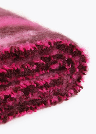 Animal print scarf with fringing