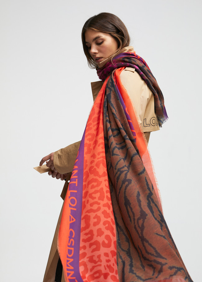 Foulard stampa animalier