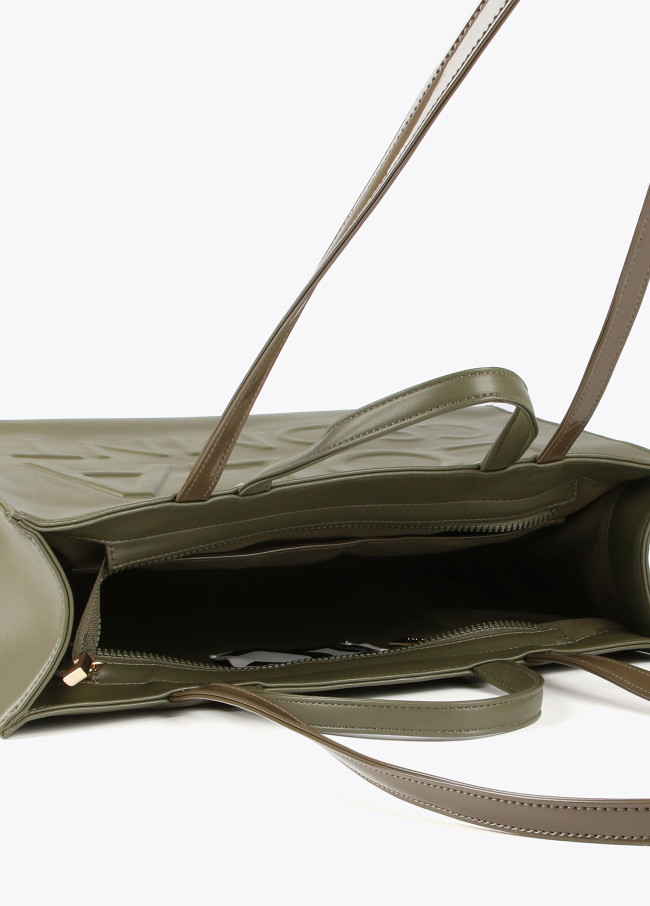 Tote bag com logótipo em relevo