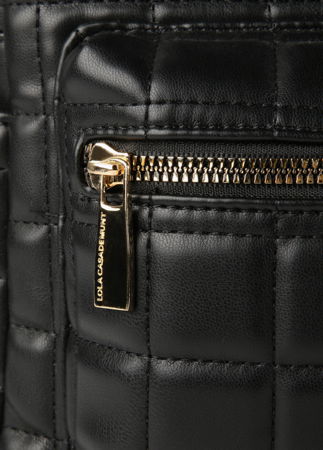 Gesteppter Rucksack mit Karomuster