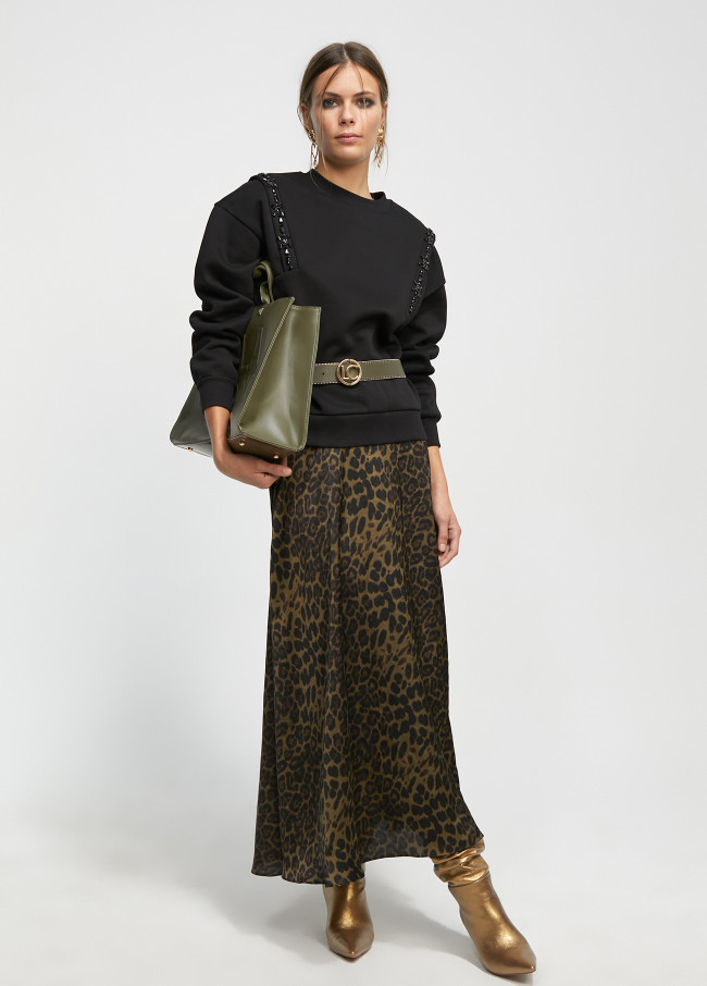 Saia estampado animal print