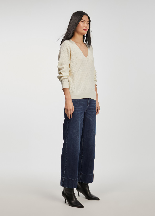 Cable-knit sweater