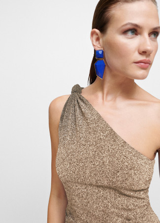 Top corto in filo metallizzato