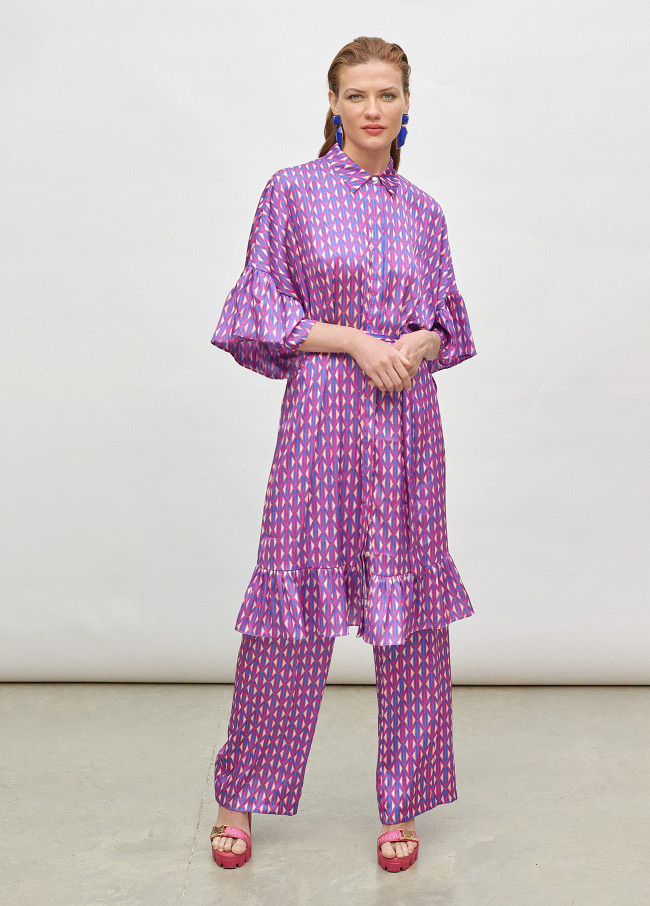 Kleid mit Rüschenärmeln