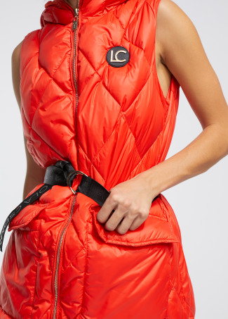 Long puffer gilet