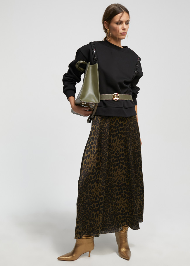 Sweatshirt mit Strass