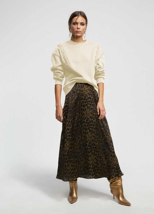 Sweatshirt mit Strass