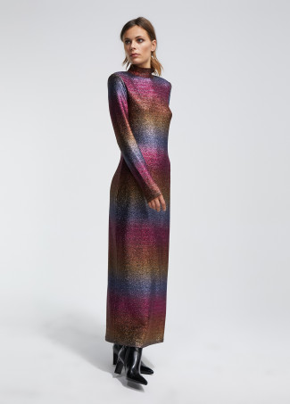 Robe longue lurex