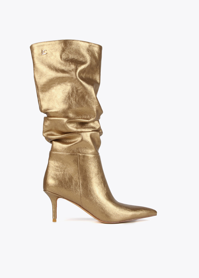 Stivaletti gambale arricciato