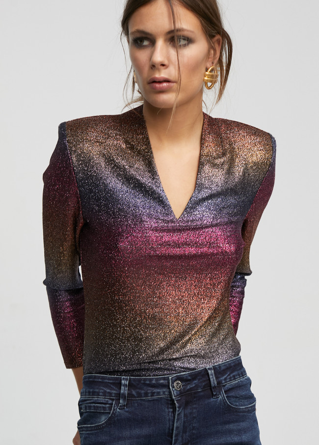 T-shirt em lurex