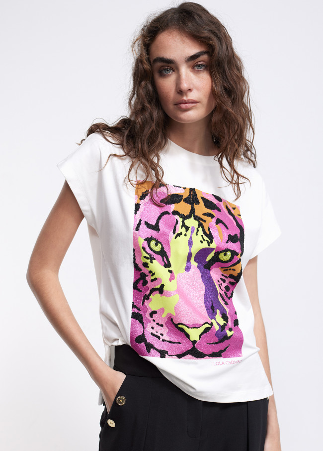 T-Shirt mit Tiger bunt