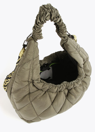 Borsa a tracolla imbottita tracolla intrecciata