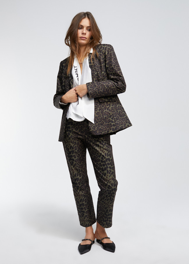 Animal print trousers