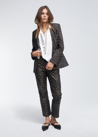 Blazer stampa animalier