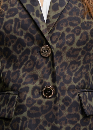 Animal print blazer