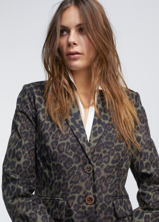 Blazer stampa animalier