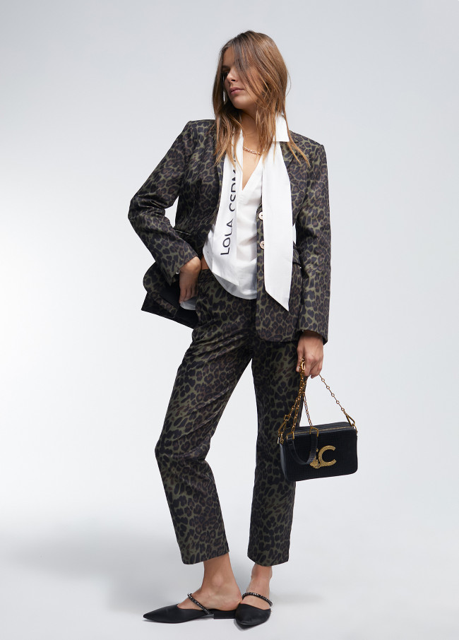 Animal print blazer