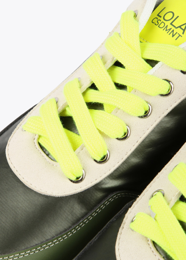 Green and lime sneakers
