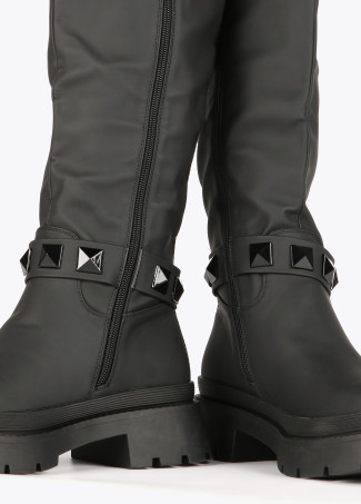 Bottes enduites noires