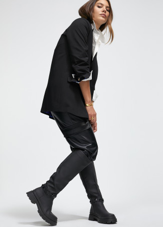 Bottes enduites noires