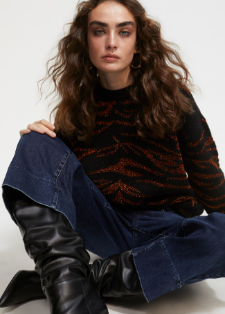 Camisola de malha tricô