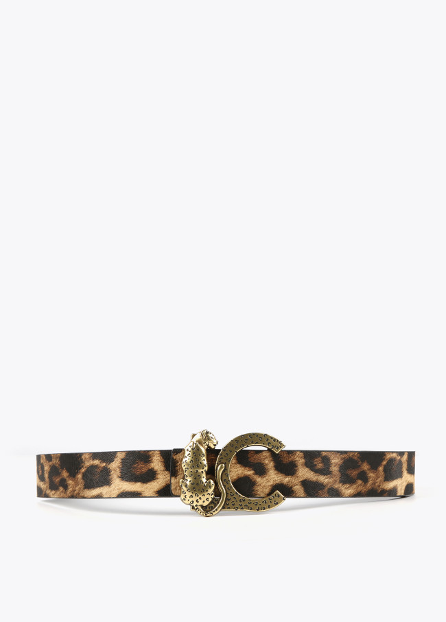 Cintura double face stampa animalier