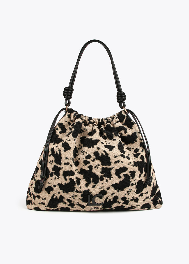 Animal print fabric bag